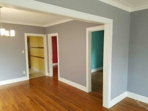 Chicago painter. Painting contractor. West Town. West Loop. Drywall repair. Lincoln Park. Logan Square. Wallpaper. Wrought iron fence. Rust removal. Metal porch. Cabinets refinishing. Drywall water damage repair