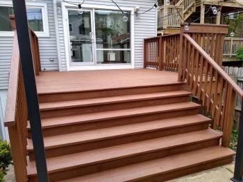 Logan Square Chicago deck refinishing. Back Porch. Chicago painter. Painitng contractor.