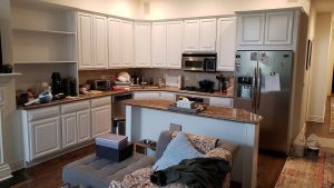 Lincoln Park cabinets refinishing, painting. Chicago painter.